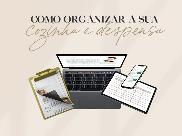 Capa do Curso  Como Organizar a Sua Cozinha & Despensa